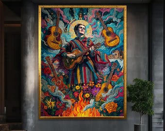アート・デザイン・音楽 Vargas Chavela Vargas Canvas Print: Surreal Mexican Folk Art Portrait - Etsy