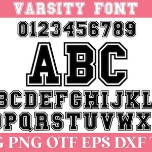 Varsity Font SVG: Sports, College, University (Digital Download)