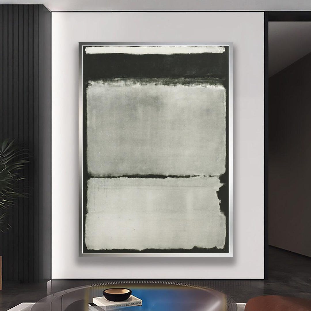 Minimalist Gray Abstract Canvas Art, Neutral Modern Wall Decor - Etsy