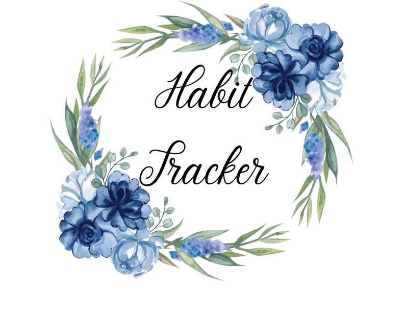Habit Tracker Calendar Printable Track Your Habits Etsy