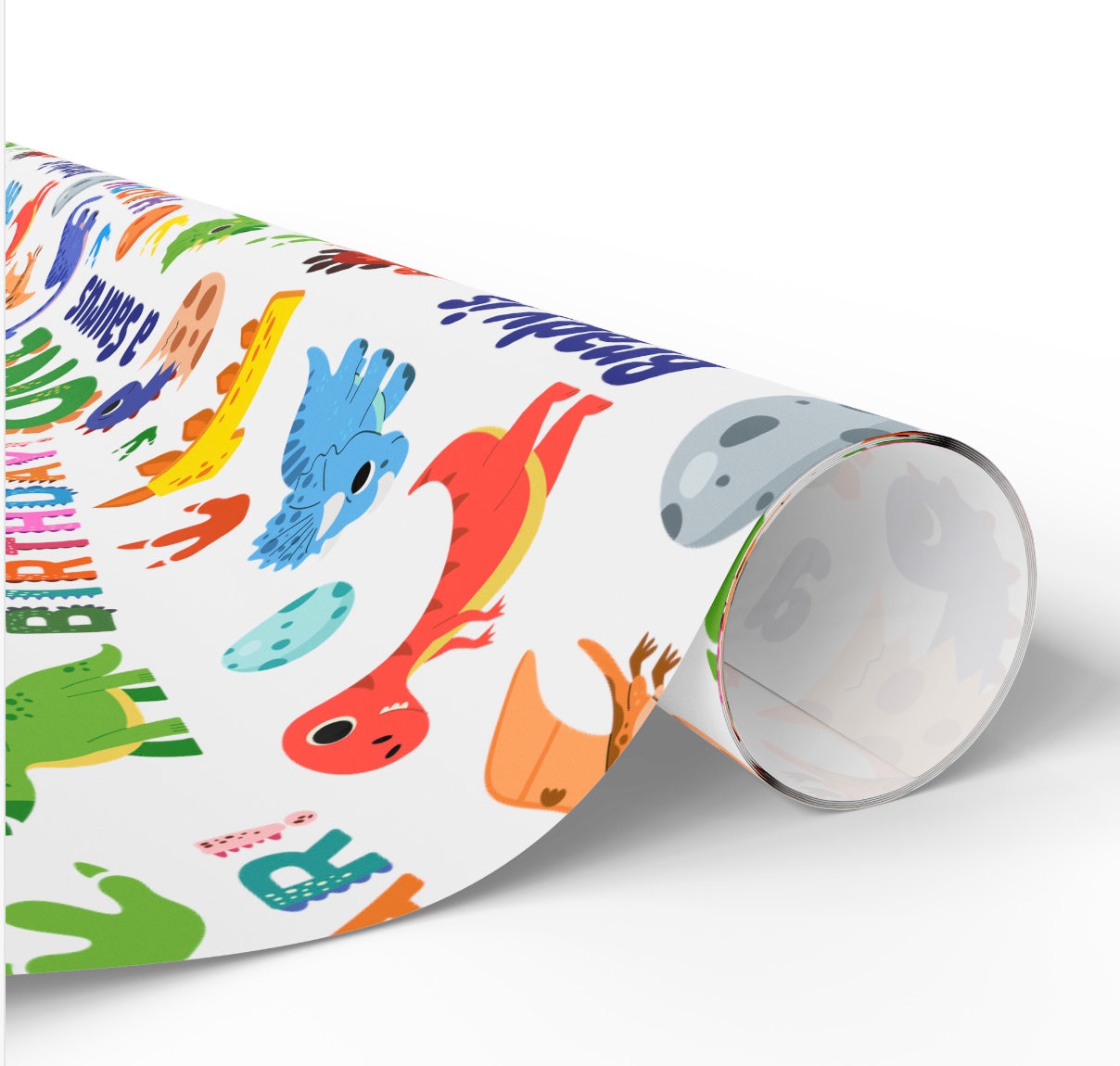 Saurus Paper One a Saurus 1st Birthday Decorations Custom Gift Wrap Cute Dinosaur T ...
