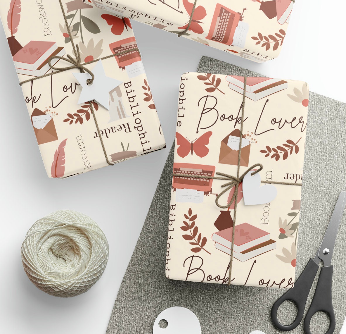 Bookish Custom Book Club Gift Wrap Reader Wrapping Paper Personalized ...