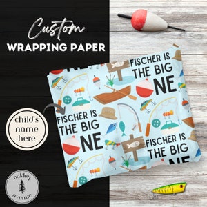 The Big One Pesca a tema 1° compleanno Forniture per feste Carta da regalo personalizzata Carta da regalo per il primo compleanno Regali per ragazzi Carta decorativa estiva