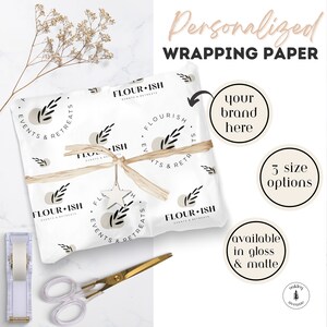 Benutzerdefiniertes Business Branding Logo Geschenkverpackung, personalisiertes Geschenkpapier, kleiner Businessplan, Business Logo-Design, benutzerdefiniertes Logo Stempel Verpackung