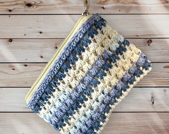 Clutch | Makeup Bag | Wristlet | Handmade | Crochet