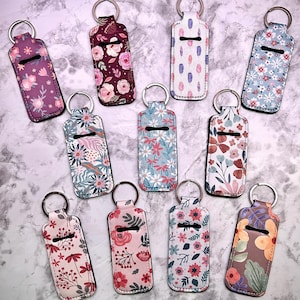 Chapstick Holder Keychain – Bookish, Western, Floral & More
