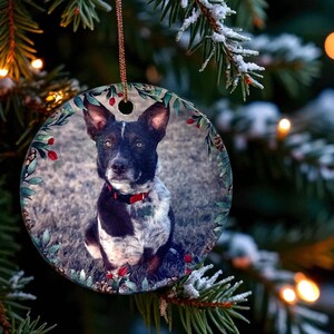 Aangepast fotoornament huisdier – Gepersonaliseerde vakantieherinnering