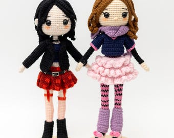 Crochet Nana and Hachi Doll, Handmade Nana and Hachi Doll