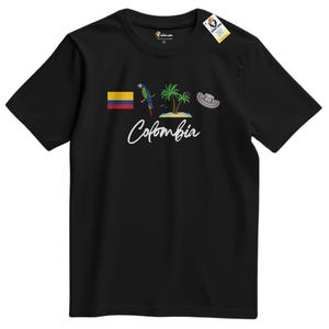 Colombia T-Shirt | Unisex HTV Graphic Tee | Colombia Souvenir Shirt | Cultural Icons Tee | Colombian Heritage Shirt