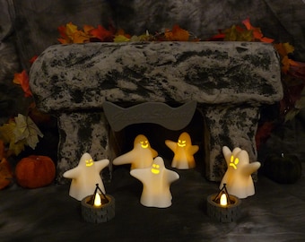 Escuela de Fantasmas de Halloween | Fantasmas | Velas LED | Decoración | Regalo | Impresión 3D | Terror