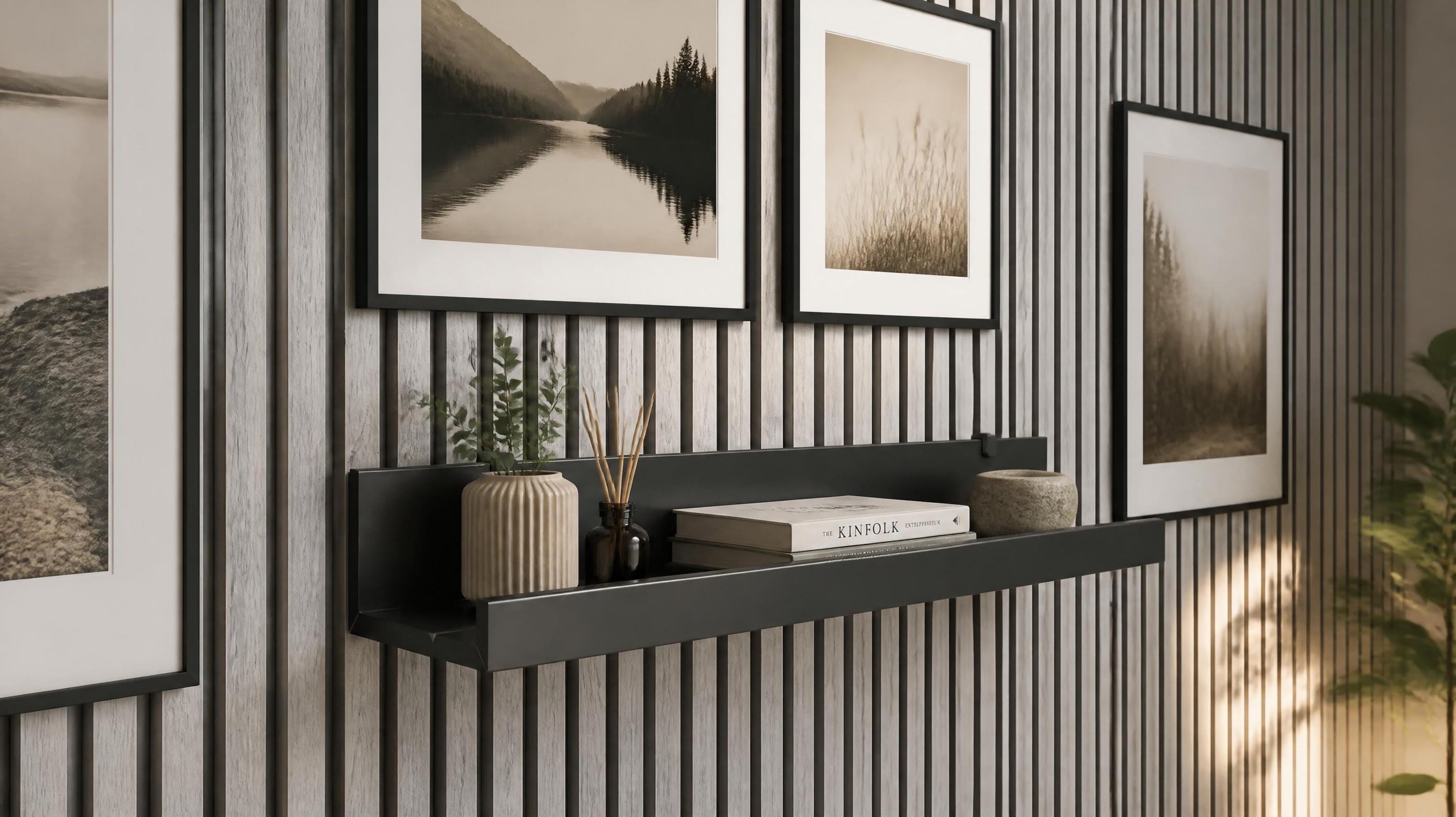 Akustikpaneel-Halter für IKEA MOSSLANDA | Wandhalterung für Bilderleiste | Befestigung ohne Bohren
