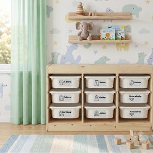 Trofast Garderobsetiketter | Set med 40 klistermärken för klädsortering