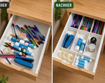 Drawer Organizer Insert for IKEA ALEX 36x70 Cm – Set C | 1 Shallow