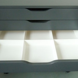 Ikea Alex (67 x 66) Organizer Set 1 wide drawer | Drawer Organizer Insert | Nail Art, LEGO, Makeup & Office Organizer | Alex drawer insert