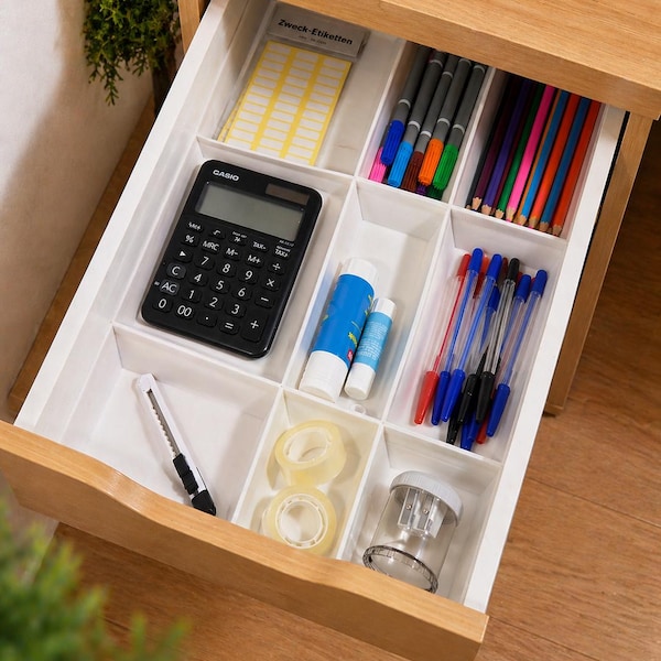 IKEA ALEX Drawer Organizer 36x70 – Desk Drawer Insert – Office Supplies Organizer – Layout B