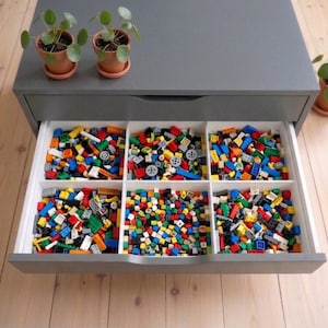 Ikea Alex (67 x 66) Organizer Set 1 breite Schublade | Drawer Organizer Insert | Nailart, LEGO, Makeup & Büro Organizer | Alex Drawer Insert