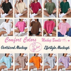 Comfort Colors 1717 Mockup Bundle - Premium C1717 T-Shirt Mockups , C1717 Mockup Bundle, Trendy Mock up, 1717 Mockup, Comfort Colors C1717