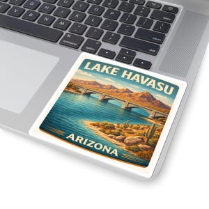 Lake Havasu Arizona Travel Sticker | London Bridge Kiss-Cut Sticker | Southwest Travel Souvenir Gift Decal image 4