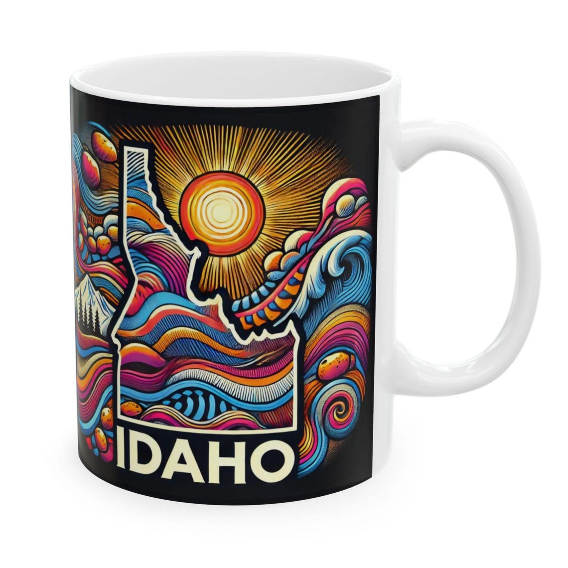 Idaho Coffee Mug | Idaho Psychedelic Potato Coffee Mug | Trippy Idaho ...