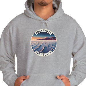 Bonneville Salt Flats Hoodie Sweatshirt | Bonneville Salt Flats Souvenir Sweatshirt | Bonneville Salt Flats Utah Hooded Sweatshirt