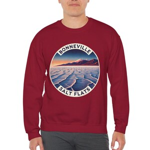Bonneville Salt Flats Crewneck Sweatshirt | Bonneville Salt Flats Souvenir | Bonneville Salt Flats Sweatshirt | Utah Crewneck Sweatshirt