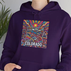 Colorado Hoodie | Colorado Hooded Sweatshirt | Colorado State Sweatshirt Design | Colorado Souvenir Sweatshirt | Colorado Gift Idea
