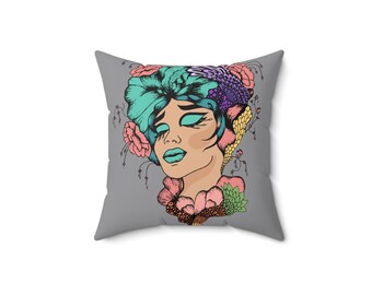 Almofada Pin Up Woman: Decoração retrô vintage para casa