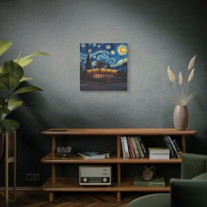 Starry Night Waffle House Matte Canvas image 20