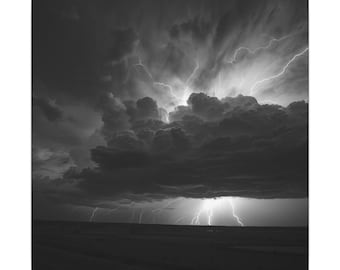 Lightning Storm Canvas | Matte Stretched Wall Art