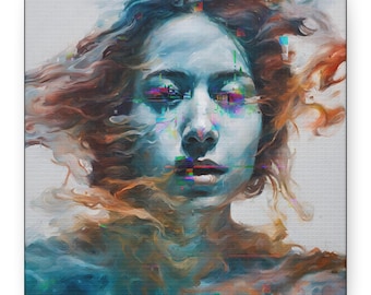 Surreal Woman Portrait Matte Canvas