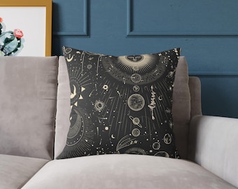 Himmlisches Universum Kissen, Sternendekor, kosmisches Kissen, Astrologie Geschenk, Astronomie Akzent