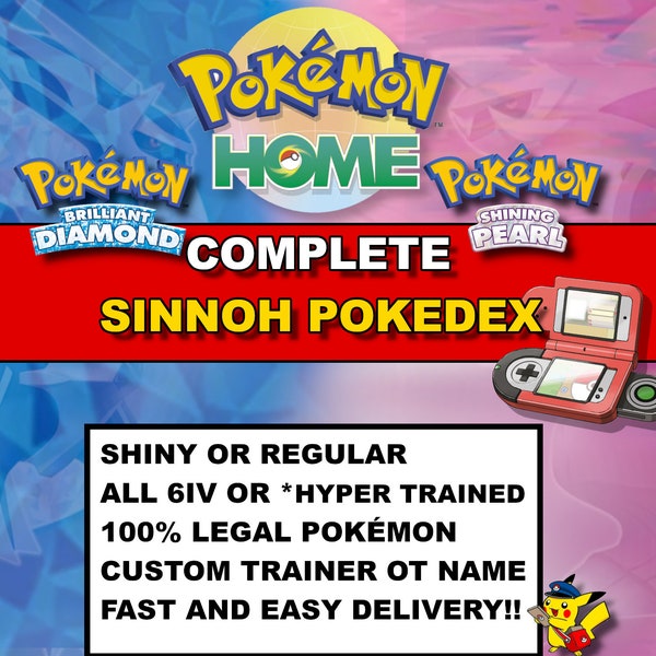 Complete/Full Sinnoh Pokedex - Pokemon Brilliant Diamond/Shining Pearl HOME