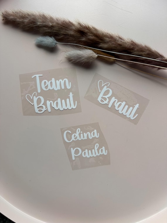 Pesonalisierung V1 - JGA Bride Team Braut – Team Braut & Bride – Name Wunsch – Junggesellinnenabschied DIY Shirt – Party Iron On Transfer
