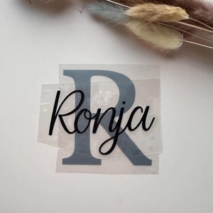 Bügelbild - Name personalisiert