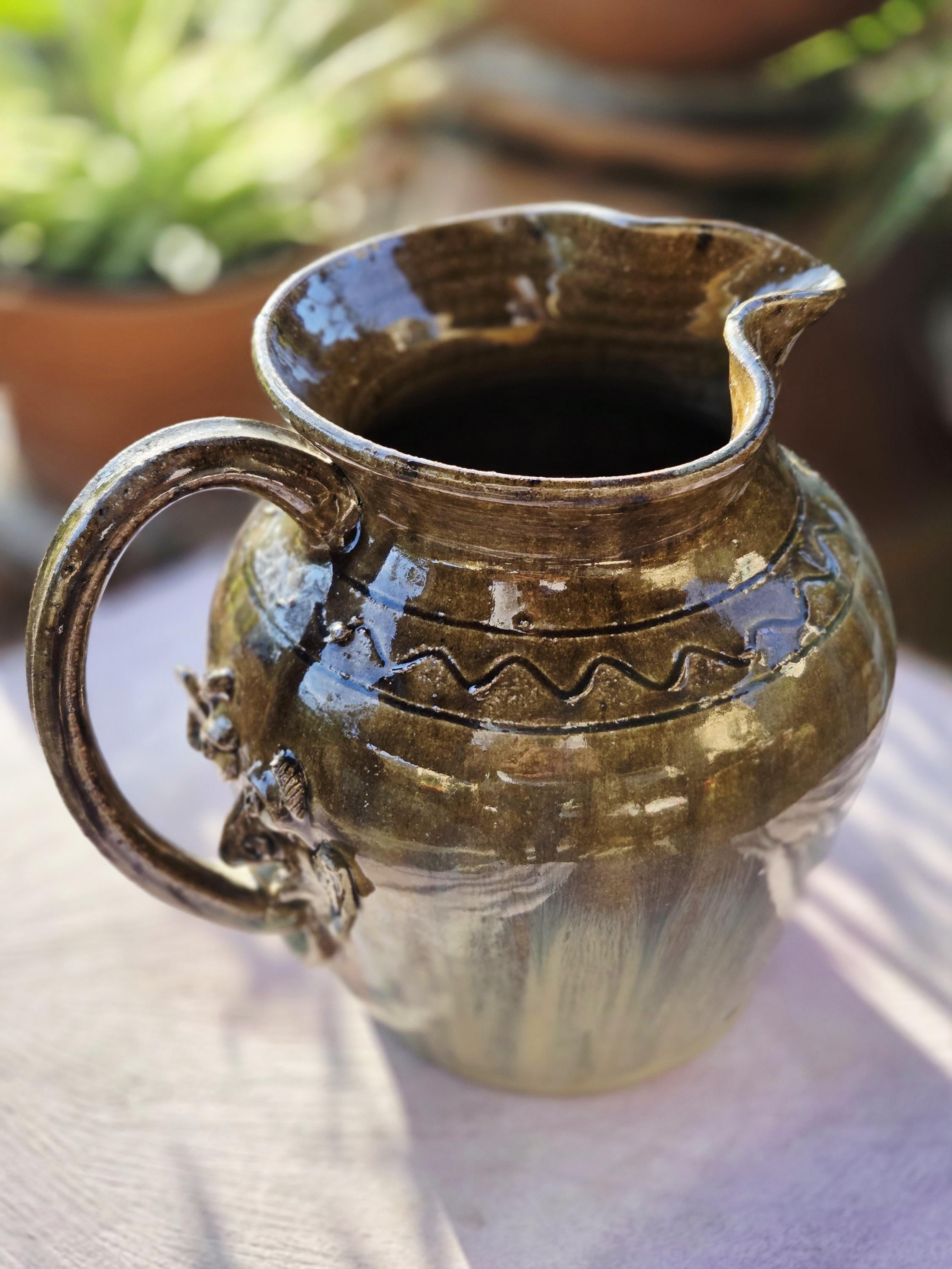 アメリカ南部 ガラス製の陶器壺 Pottery Jug アメリカ南部 ガラス製の陶器壺 Pottery Jug 【公式通販】