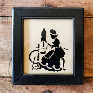 Antique Silhouette Painting of Martha Washington Original Art Antique Paintings Colonial Art Colonial Decor Silhouettes