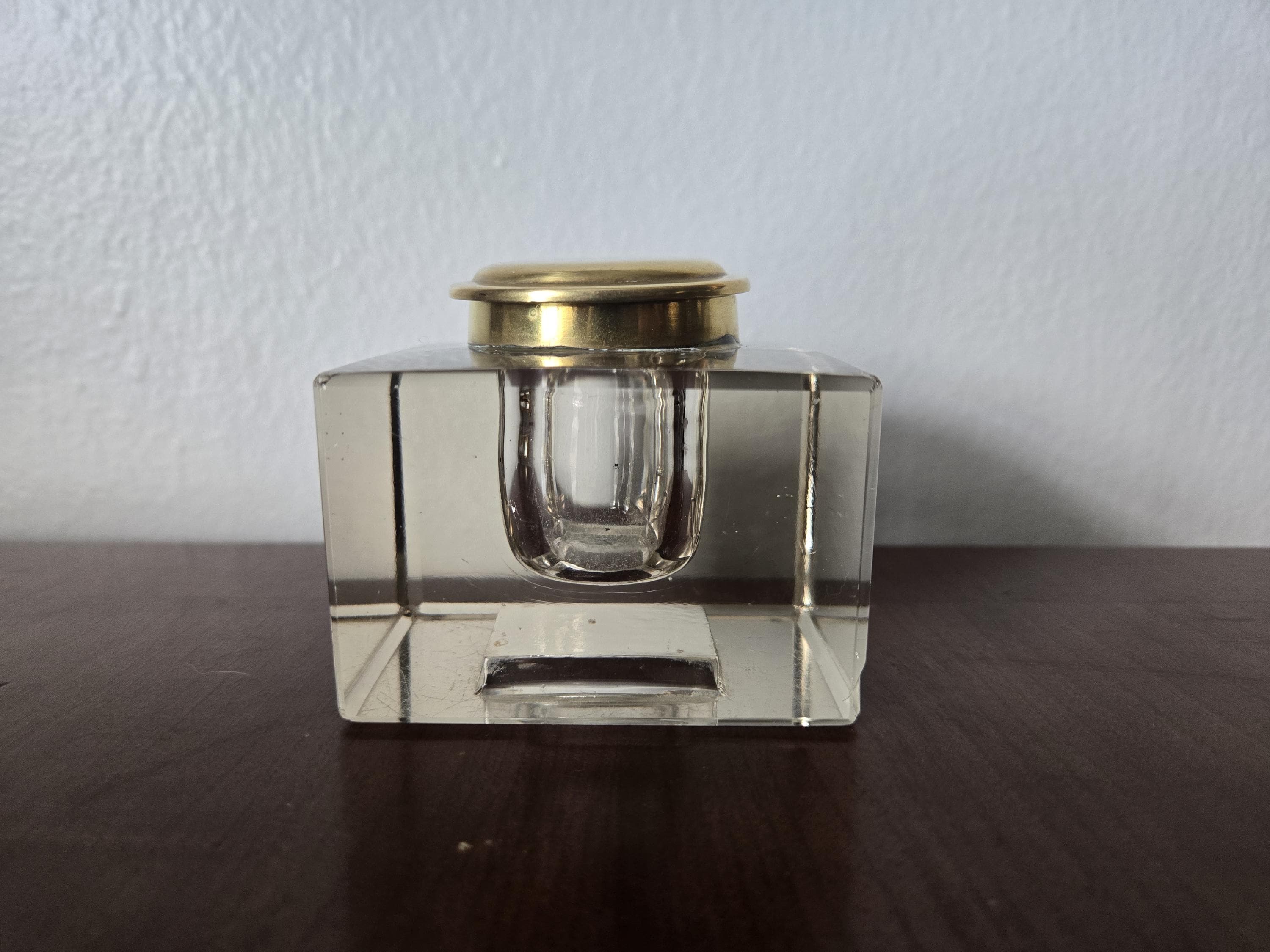 Antique Cut Glass Inkwell Art Deco Vintage Inkwells - Etsy