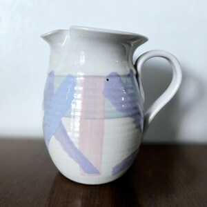 Mid Century Studio Art Pottery Pitcher Original Art Stoneware Pitcher