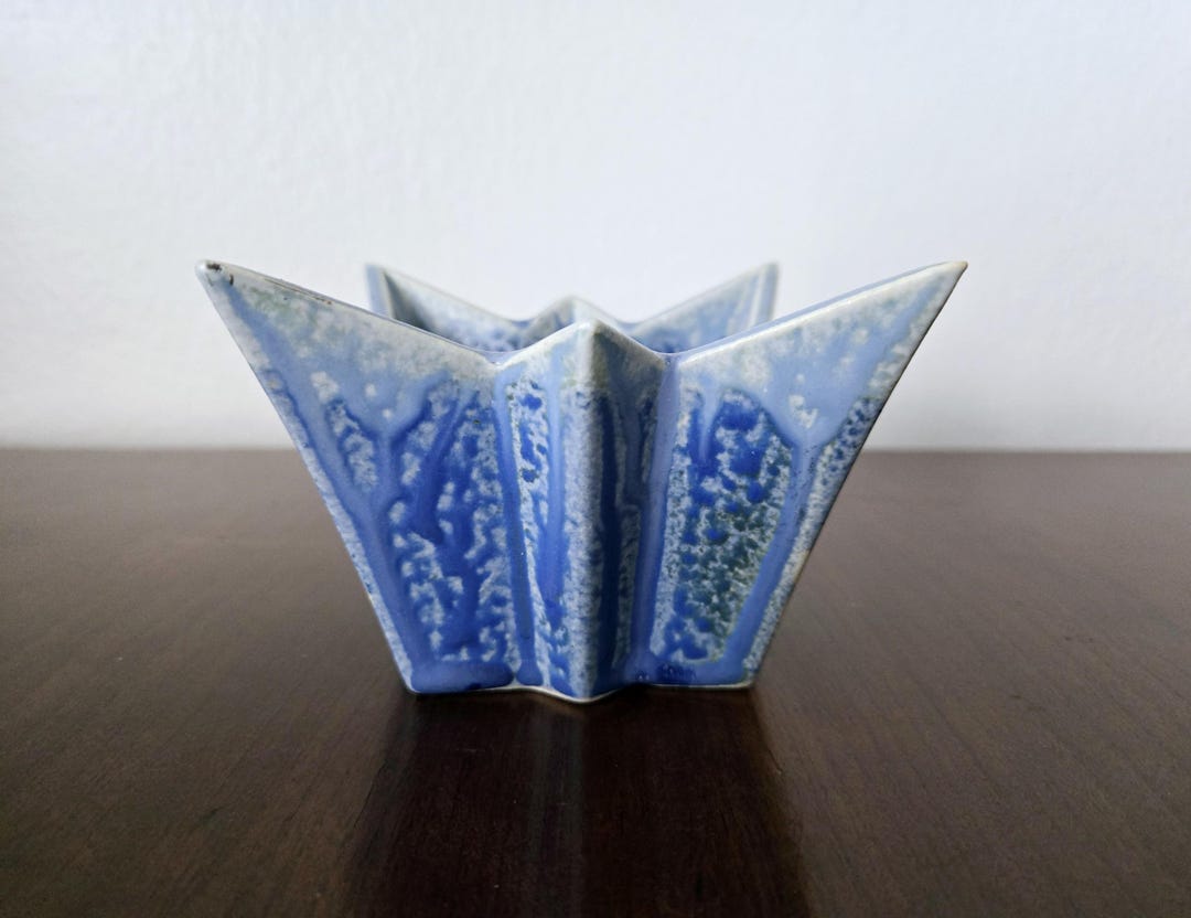 Handmade Tokoname Turkish Blue Flower Vase
