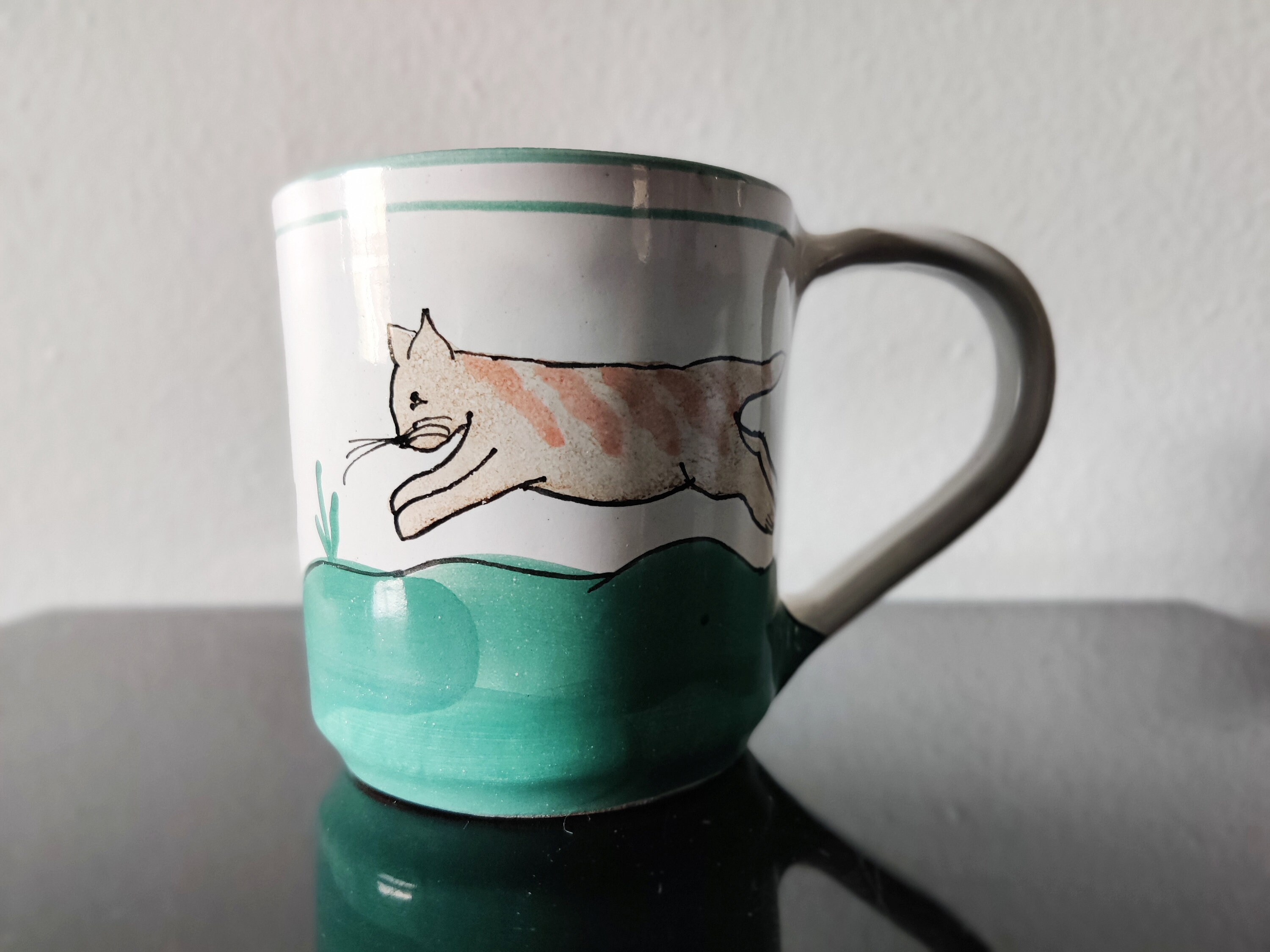 Art Pottery Cat Coffee Mug Hungary Coffee Mugs