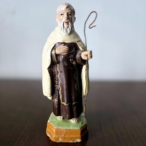 Antique French Terracotta Santon Provence Antique Saints Figurines Catholic Art French Pottery Santos