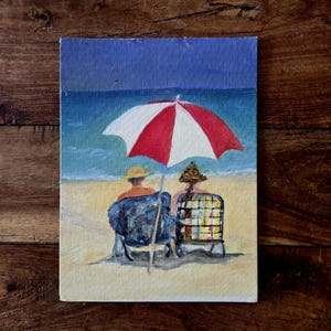 Pinturas al óleo de mediados de siglo, arte original, pinturas de playa, pinturas de paisajes marinos