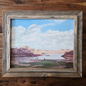 Vintage Oil Painting by McIntyre Original Art Vintage Texas Paintings Landscape Paintings Naive Paintings