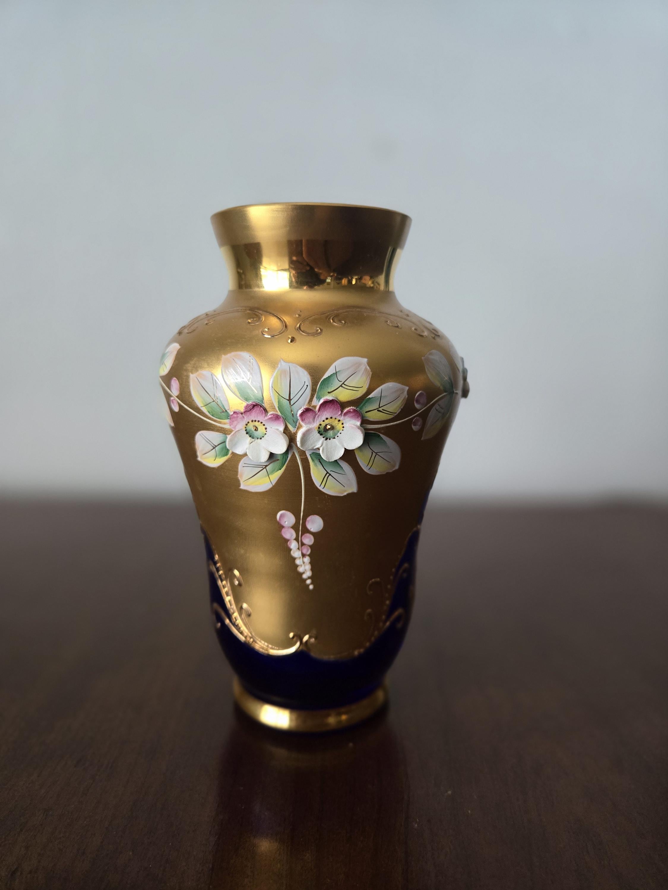 Bohemian glass vase - Etsy 日本