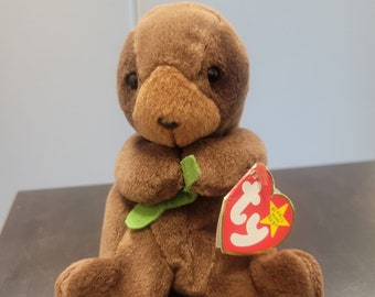 Ty Beanie Baby Collectible with Tag Errors Seaweed Style 4080- Otter