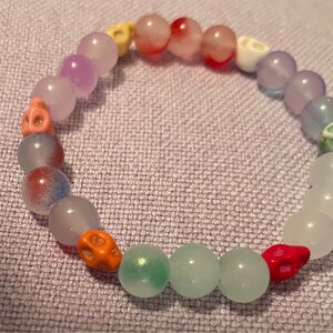 Bracciale elasticizzato con teschio Starburst