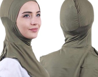 Women's Scarf Cap Bone Bonnet - Ninja Hijab Islamic Neck Cover for Muslims.