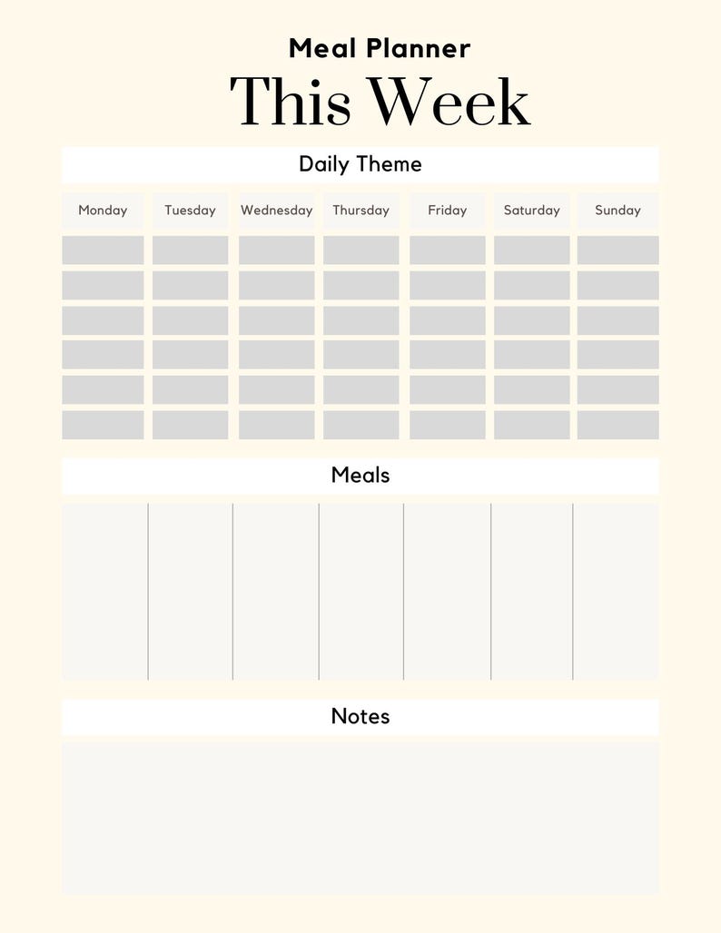 Printable & Digital Meal Planner Templates | Weekly and Monthly Meal ...