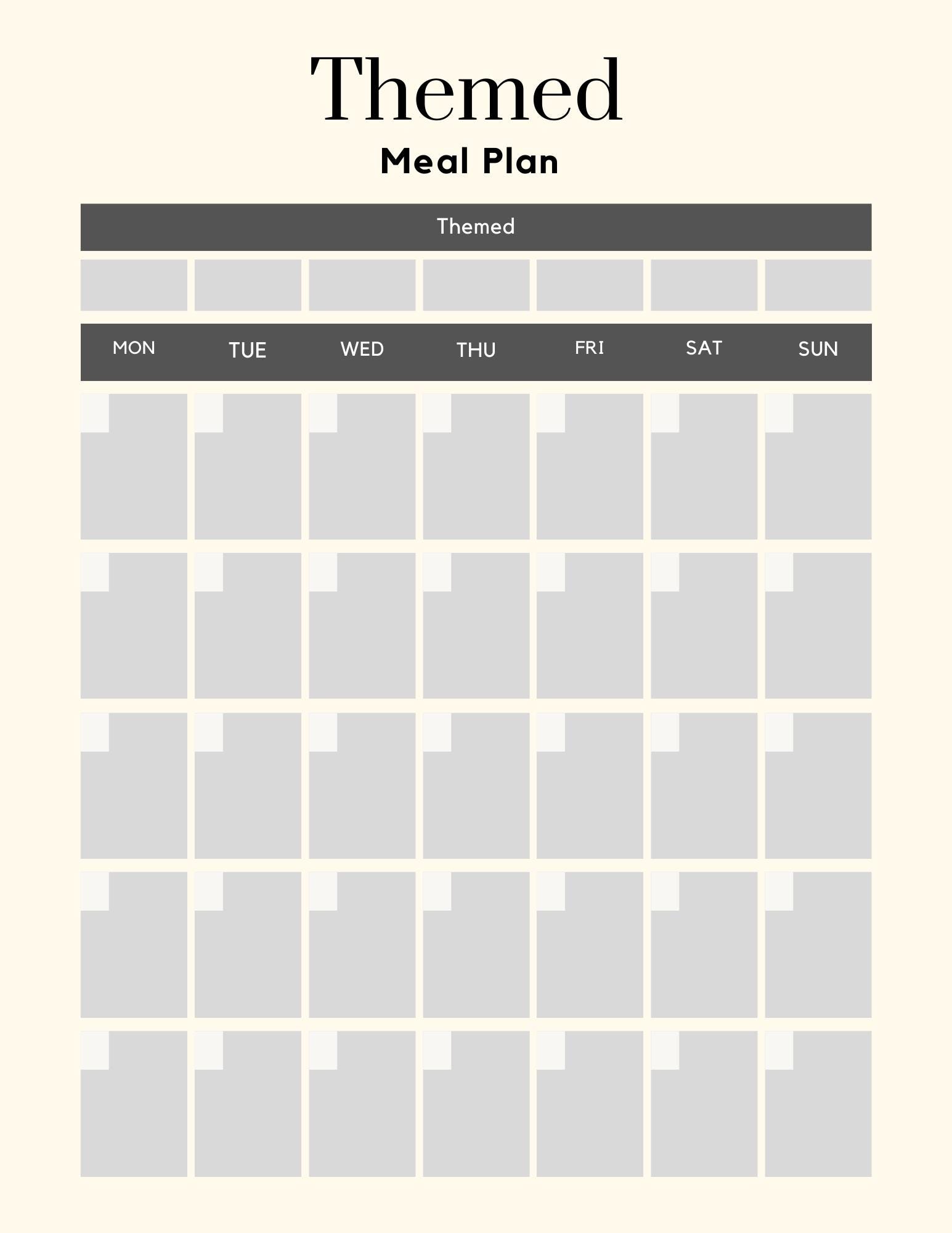 Printable & Digital Meal Planner Templates | Weekly and Monthly Meal ...