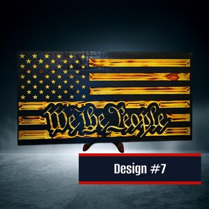 Wooden American Flag #7 | 11x21 inches | Veteran-Made Handcrafted Rustic Decor| Perfect for Home/Office| Patriotic Art|